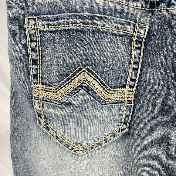 True Luck Mens Classic Straight Jeans 34x30 Light Wash - Picture 6 of 8